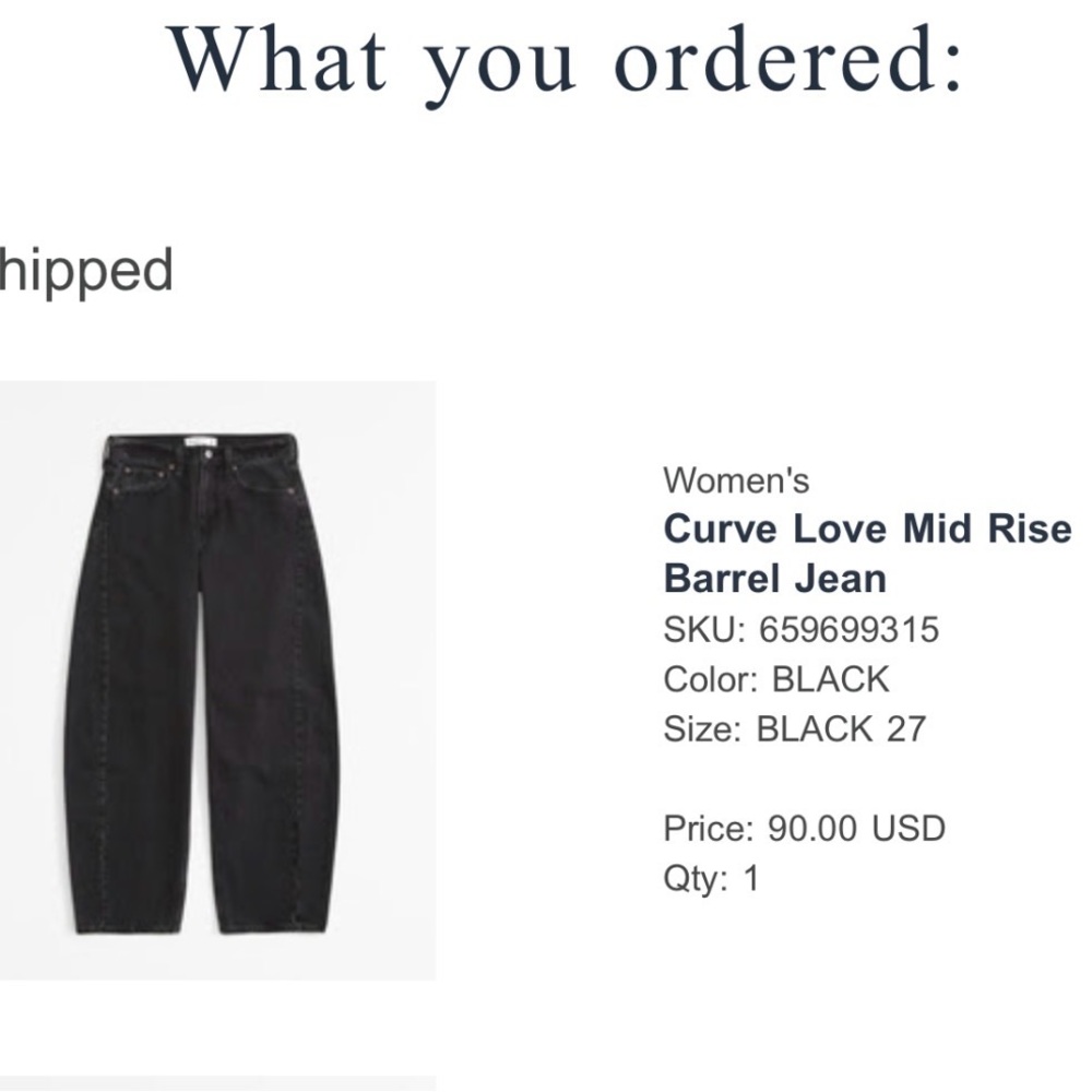 Abercrombie & Fitch Black Boyfriend Jeans - Picture 3 of 6